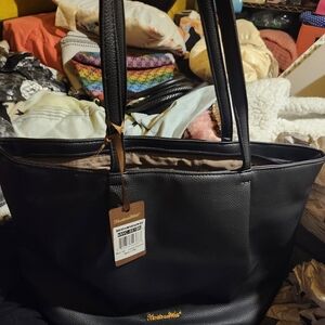 Montana West Black Vegan Leather Tote